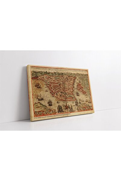 Tablosan Картина на платно „Стара карта на света“