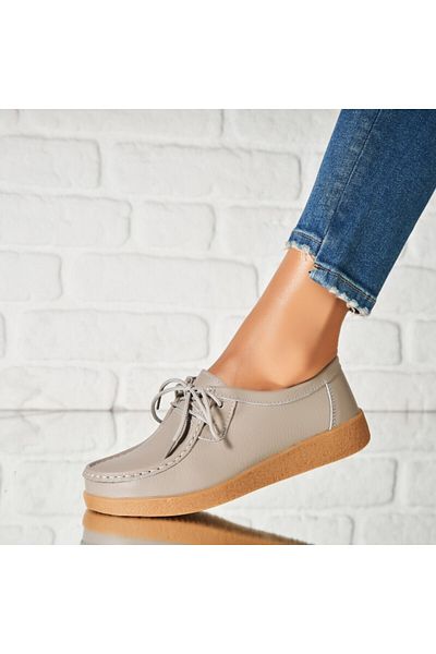 Joana Women's Loafers Natural Leather Gray Harla