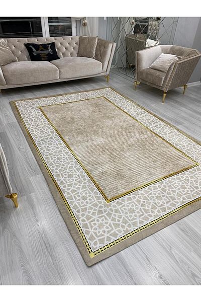 LİMAY Husă decorativă pentru covor din țesătură din catifea fără burete - lavabilă practică dimensiune mare 250cmx350cm