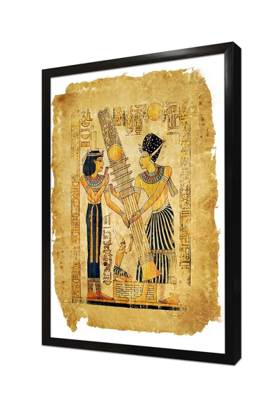 Tablosan Papirüs Mısır Dönemi Çerçeveli Mdf Tablo
