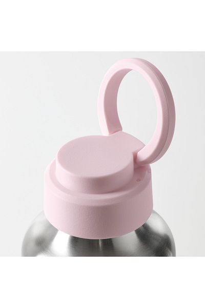 IKEA ENKELSPÅRIG Water bottle, stainless steel/light pink, 0.5 l