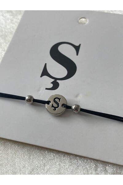 IronMoon Gümüş Renk Hediyelik Harfli Ayarlanabilir Unisexİp Bileklik (Harf Se...