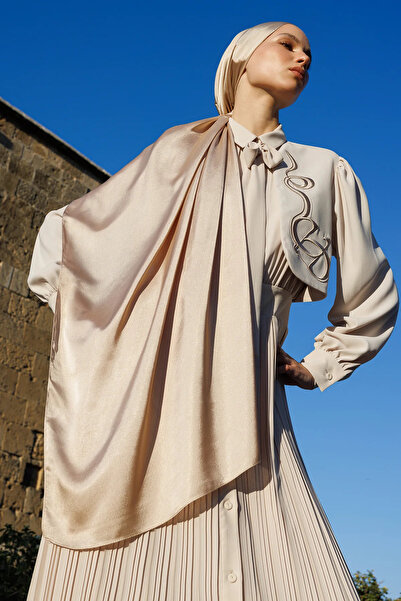 Mooncorn Μπεζ Diamond Aura Σάλι