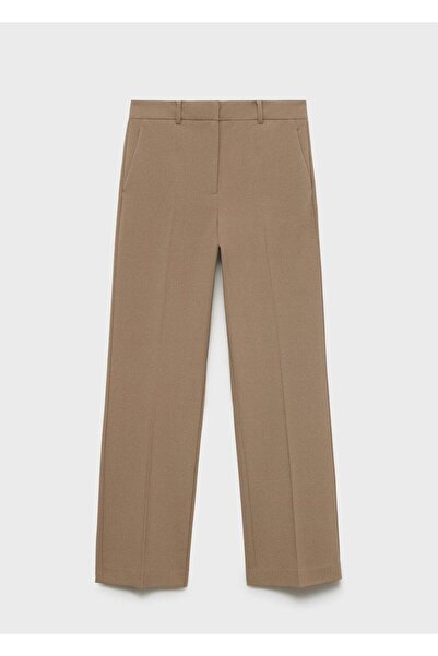 MANGO Woman Düz kesim orta belli pantolon