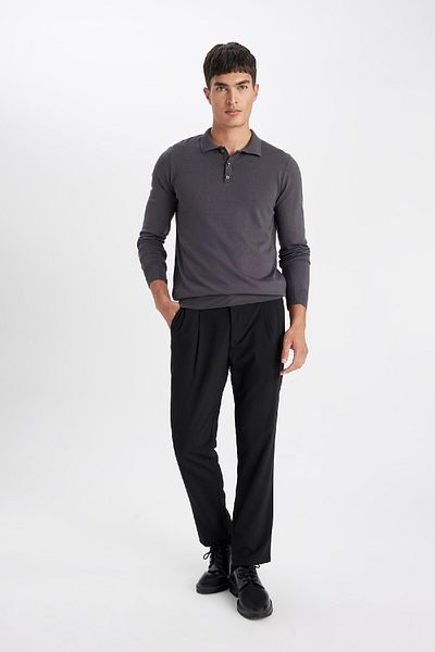 DeFacto Polo Neck Premium Soft Knitwear Sweater - Standard Fit D0454Ax24Au