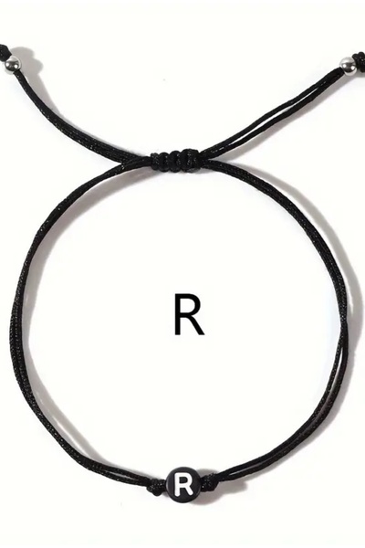 bygüneşaccessories Harfli Boncuk Bileklik R Harfi BİL001