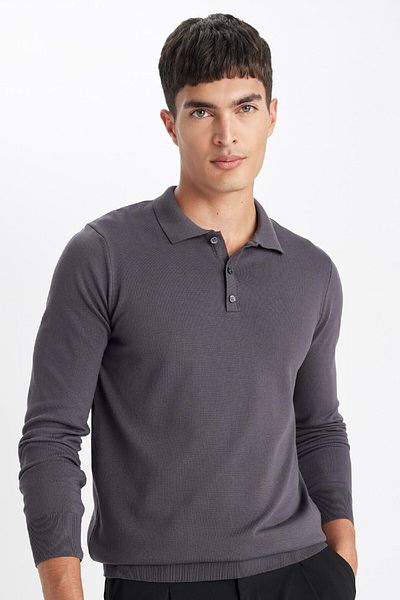 DeFacto Polo Neck Premium Soft Knitwear Sweater - Standard Fit D0454Ax24Au