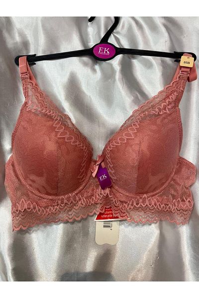 FK Half Padded Underwire Lace Detailed Stylish and Comfortable Bra with Removable Strap Suitable for Every Use