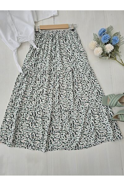 ENDAMIM Plus Size Viscosse Skirt