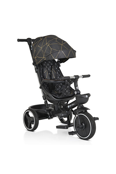 OEM Tricicleta cu maner, Varsta 1-5 Ani, scaun reversibil 360° Byox Fusion Negru, pozitie de somn