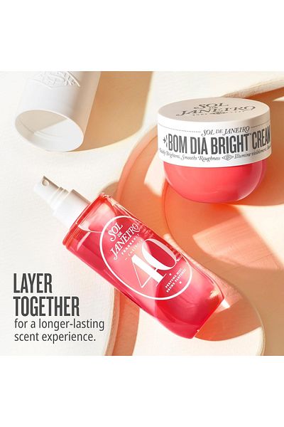 Sol De Janeiro Bom Dia Bright Body Cream with Vitamin C, 240ml with Cheirosa '40 Hair & Body Fragran
