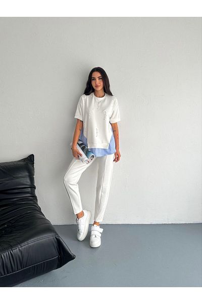 sportiness Pearl Terry Cotton Garnish Modal Fabric Track Suit