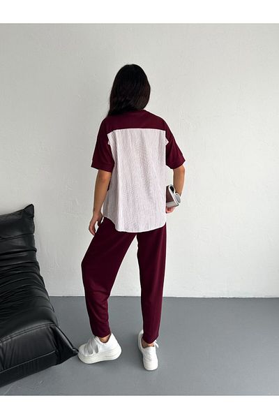 sportiness Pearl Terry Cotton Garnish Modal Fabric Track Suit