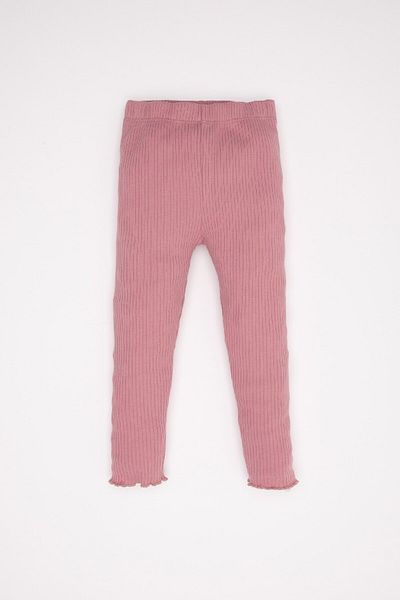 DeFacto Ribbed Flat Leg Leggings for Baby Girl - Elastic Waist, D0801A524Au