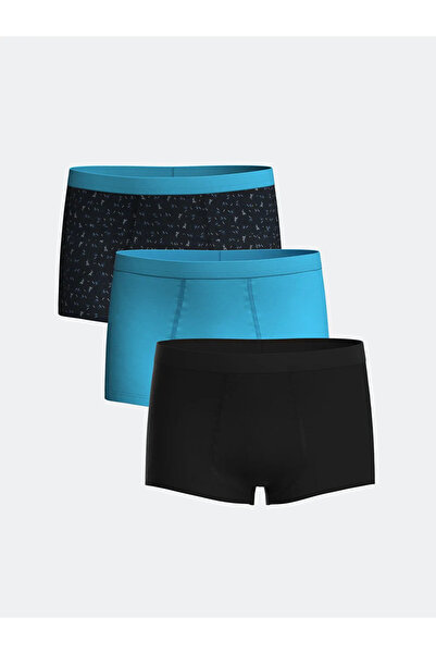 LC Waikiki Lcw Kids Navy Blue Printed Printed Boys' Boxers 3 Pcs