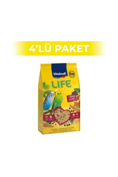 Vitakraft Life Muhabbet Kuşu Yemi 800 Gr 4 Adet