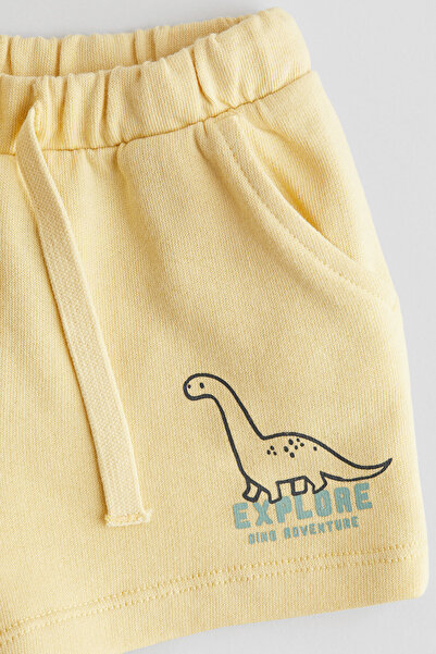 H&M Baskılı Sweatshirt Şort