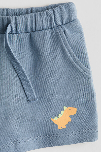 H&M Baskılı Sweatshirt Şort