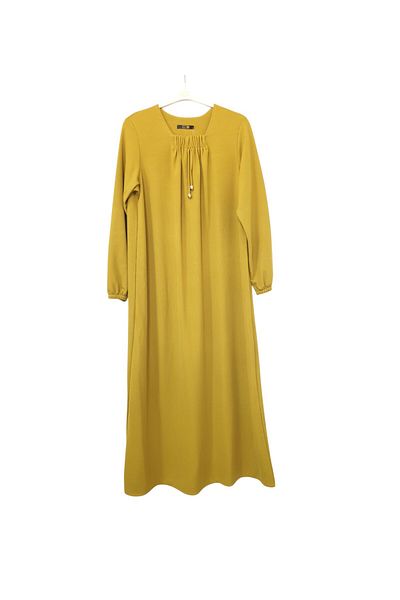 GGMM Twill Fabric Twill Dress with Ruched Detail Length 140 cm