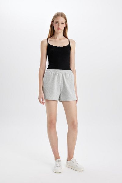 DeFacto Μπλουζάκι με ραβδώσεις V-Neck - D1240axbk81mc Καμισόλα
