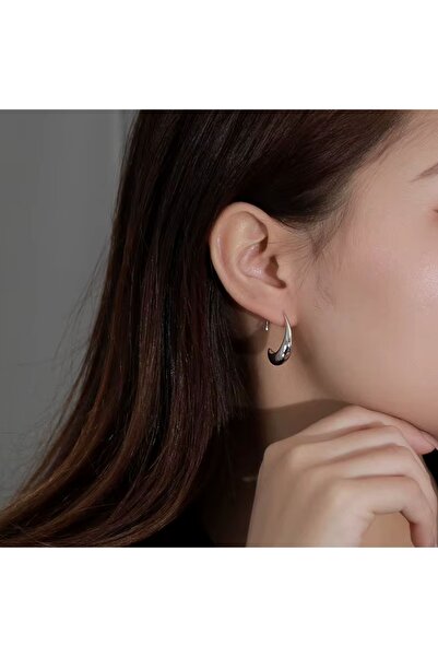 toptanhanem Minimalist Halka Küpe – Şık ve Zarif Günlük Aksesuar - Antialerjik Kararmaz Silver Renk Çelik Küpe