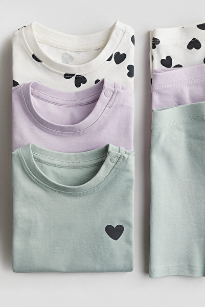 H&M 3'lü Pamuklu Pijama Takımı