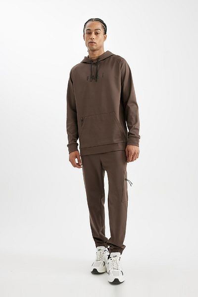 DeFacto Φούτερ Skuba Diver Fabric με τσέπες με κουκούλα - Fit Standard D1950ax24au