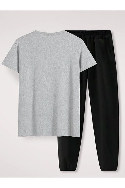 PENTHİLUS 2 Pieces Short Sleeve T-Shirt & Long Pants Suit Comfortable Tracksuit Set for Boys Teenagers