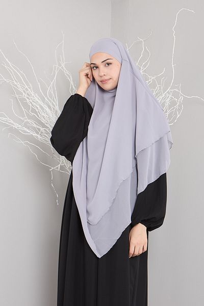 Mihrisina collection 3 layer soufflé hijab khimar hijab shawl ready turban