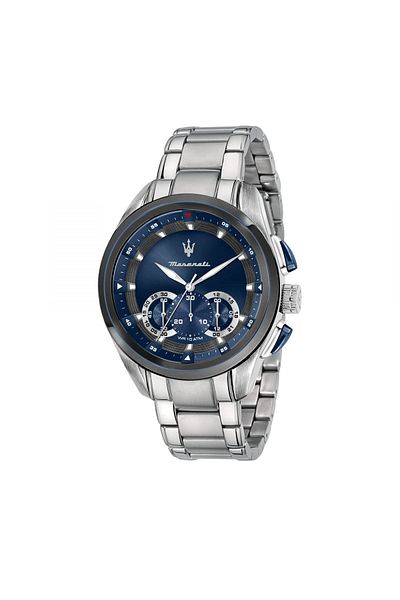 Maserati Men watch R8873612014 Traguardo, Silver Tone with Blue dial, mechanism Miyota Quartz