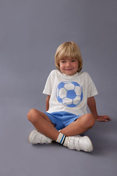 DeFacto 2-teiliges Set für Babys mit Rundhalsausschnitt, bedrucktem Kurzarm-T-Shirt und Shorts D1503a524sm