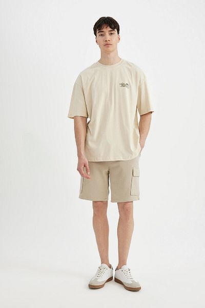 DeFacto Normale Passform, einfache, gerade Shorts mit Cargotaschen, C5693ax24sm