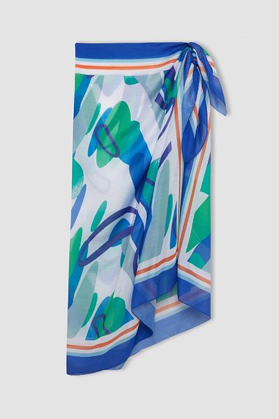 DeFacto Gemusterter Voile-Pareo-Fall In Love D0966ax24sm
