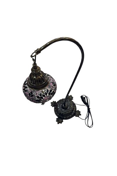 seymenbıçakçılık Ottoman Turkish Mosaic Lamp Model 15 Swan Neck Table Lamp