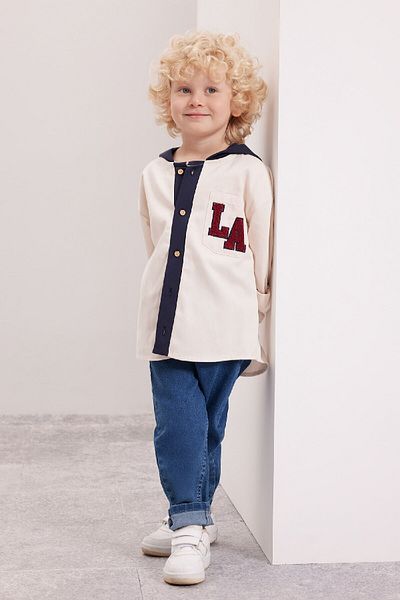 DeFacto Baby Boy LonG Sleeve HooDeD GabarDine Shirt - D2596a524au