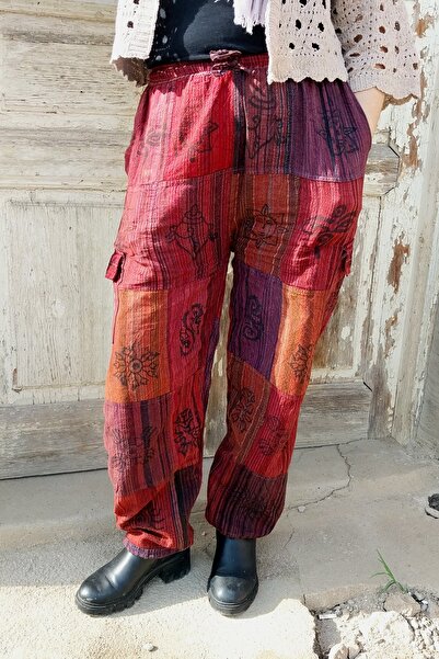 Güzin Fashion Nepal Bohem Unisex Cepli Pantolon