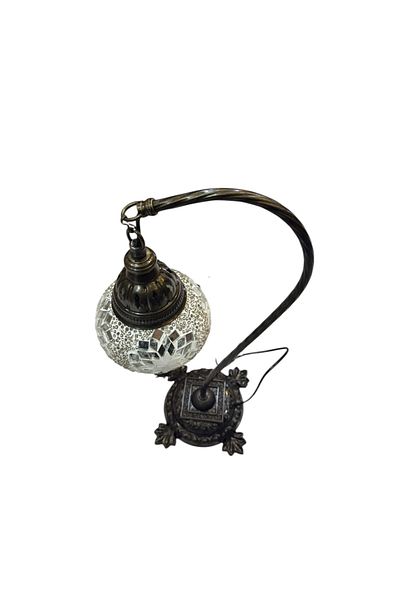 seymenbıçakçılık Ottoman Turkish Mosaic Lamp Model 15 Swan Neck Table Lamp