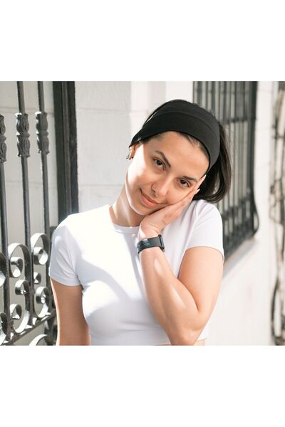 Mrey Μαύρη φαρδιά μπαντάνα, βαμβακερή, μπαντάνα μαλλιών, αθλητική μπαντάνα, αθλητική μπάντα μαλλιών για γυναίκες και άνδρες, μπαντάνα buff