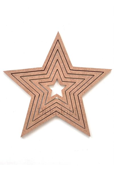 ÇUKUROVA ÜTÜ Комплект от 5 звездовидни халки / Ловец на сънища от суров MDFF ...