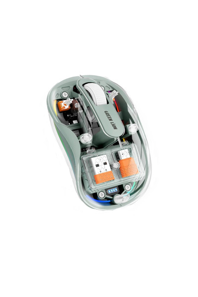 Green Lion Şeffaf Tasarımlı Kablosuz Mouse 2400DPI 3 Cihaz Destekli