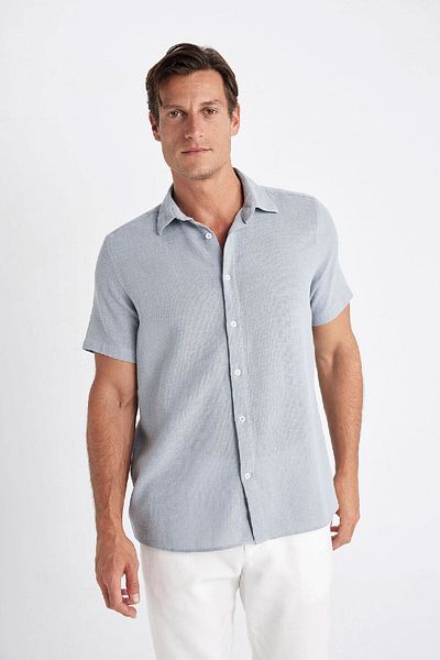 DeFacto Regular Fit Polo Collar Cotton Short Sleeve Shirt D2924Ax24Sm