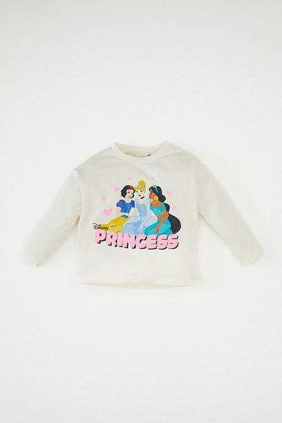 DeFacto Disney Baby Girl Long Sleeve Ribbed Camisole T-Shirt - Crew Neck D2189A524AU