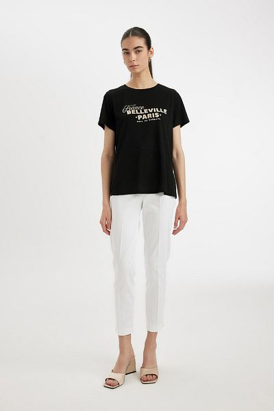 DeFacto Tričko Regular Fit s potiskem Crew Neck – D1922AX24SM