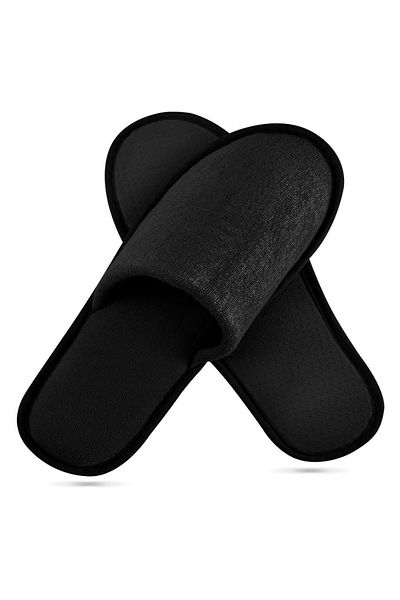 OEM Hotel Slippers Model PRAGA – Black Color, 5 mm Thick Sole, Universal Size
