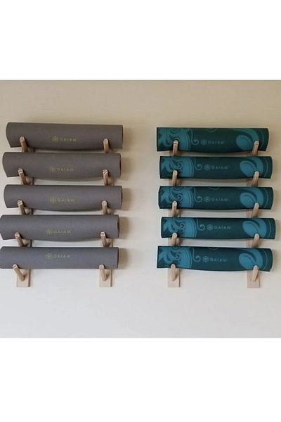 DizyWood Wooden Decorative Yoga Mat Storage