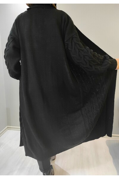 Lasirius Kadın Uzun Oversize Triko Hırka , Yünlü, Sıcak Ve Şık Kışlık , Baharlık Rahat Dış Giyim