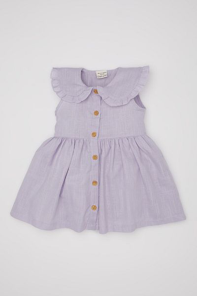 DeFacto Baby Girl Short Sleeve Poplin Dress D3475A524Hs