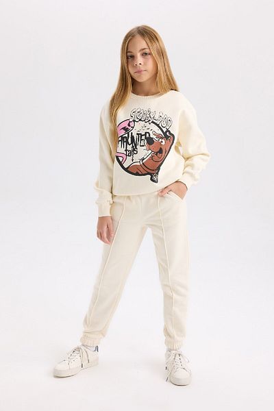 DeFacto Girl's Elastic Waist Straight Jogger Sweatpants - D3201A824Wn