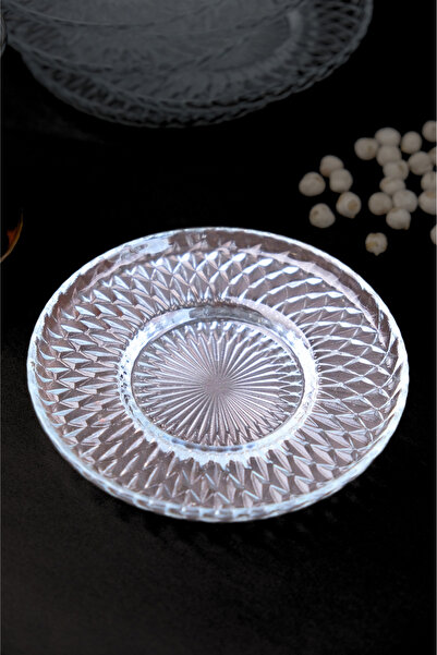 tabakevi 12cm Plain 6 Piece Tea Plate Old Style Aden Sensu Glass Plate House