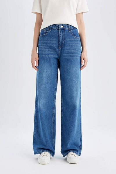DeFacto Jeanshose mit weitem Bein und normaler Taille - Wide Leg Fit D2581AX24HS